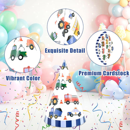 CANREVEL 12 PCS Party Hats for Adults, Party Headwear, Happy Birthday Hats, Birthday Party Decorations for Women Men