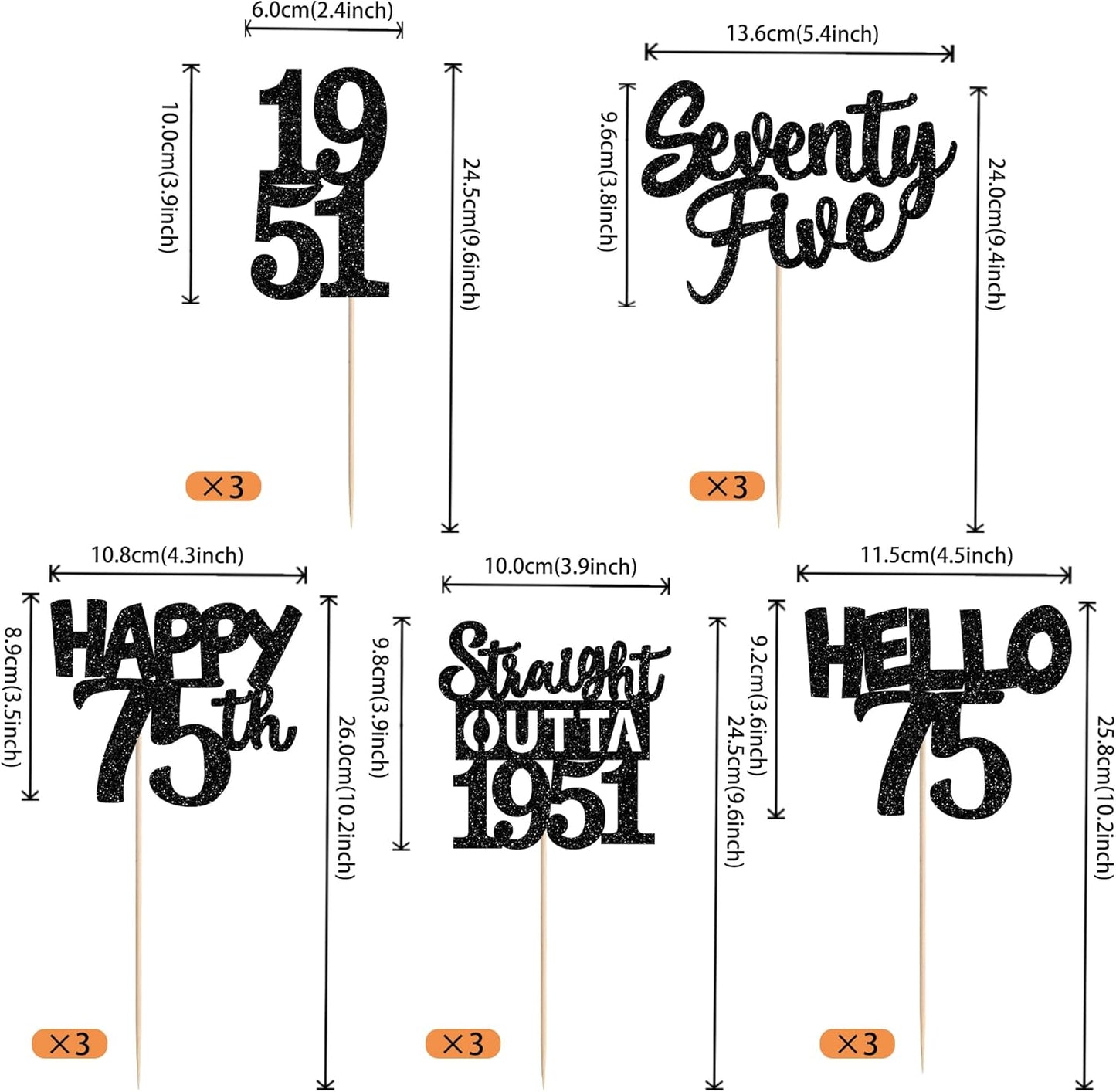 15 PCS 50th Birthday Centerpiece Sticks Fifty Happy 50th Straight Outta 1976 Table Flower Centerpieces Sticks Cheers to 50 Floral Decorations for 50th Birthday Party Centerpieces Supplies Black