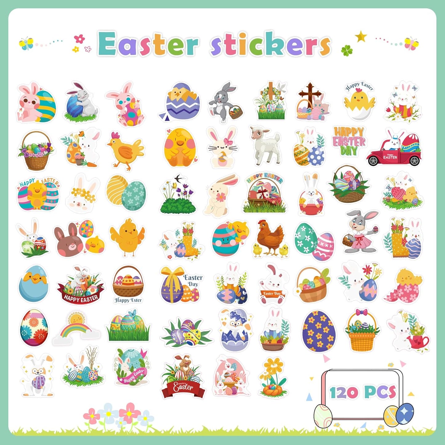 OHOME 100 PCS Water Bottle Stickers for Kids,Cute Animal Aesthetic Sticker Pack - Waterproof Vinyl Kawaii Stickers for Girls Boy Classroom Prizes,Party Favors for Scrapbook, Laptops, Journal,Birthday