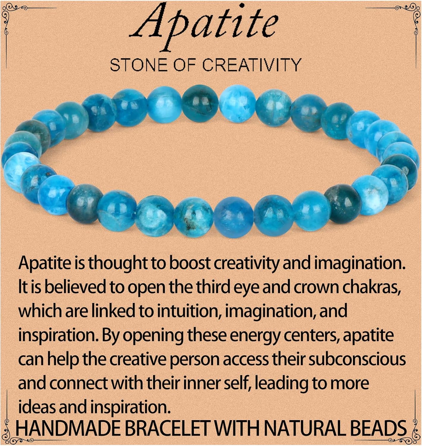 LPBeads Handmade Natural Gemstone Stretch Elastic Bracelet Healing Crystal Round Stone Beads Jewelry Gifts for Women Men
