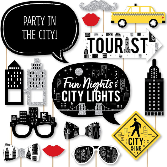Big Dot of Happiness Prom - Photo Booth Props Kit, Dance Decorations, Photography Accessories, Party Decor- 20 Piece set