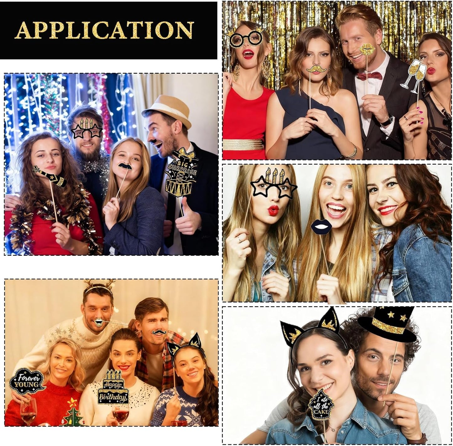 Hawaiian Party Photo Booth Props Kit, 30 PCS Luau Photo Booth Props with Large Inflatable Selfie Picture Frame for Hawaiian Tropical Tiki Summer Pool Party Supplies