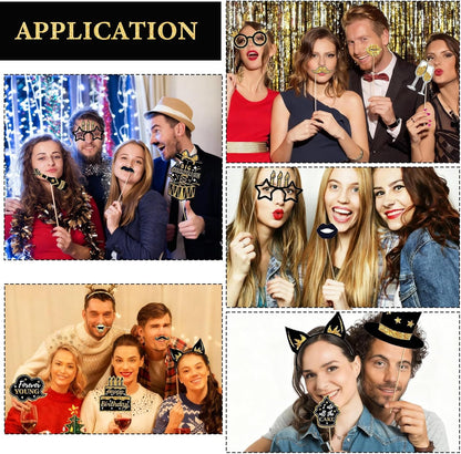 Hawaiian Party Photo Booth Props Kit, 30 PCS Luau Photo Booth Props with Large Inflatable Selfie Picture Frame for Hawaiian Tropical Tiki Summer Pool Party Supplies