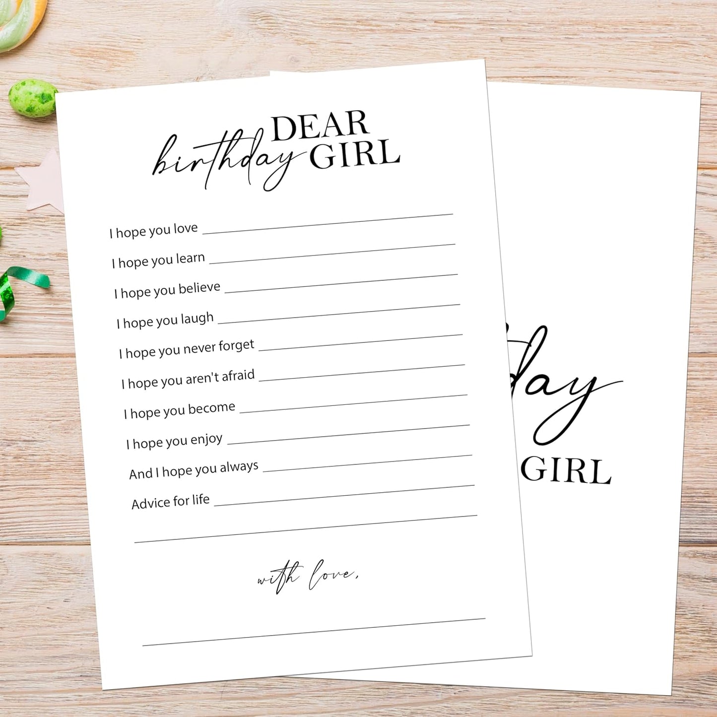 Birthday Party Games Card for Adults, 30 Pcs Ice Breaker Game Cards for Girl Bday Celebrations Decorations Supplies Favors - B01
