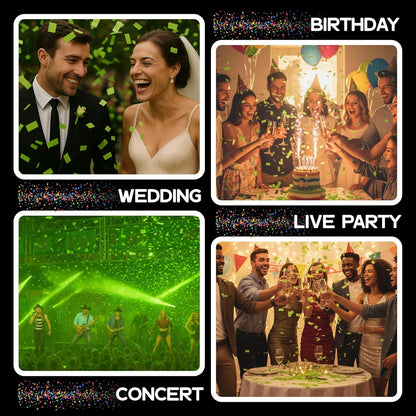 Ultimate Confetti, Multicolor Biodegradable Confetti - Rectangular Fluttering Tissue Paper Confetti for Cannon and Launcher use - Best for Holidays, Birthday, Wedding, and Parties - 1 lb, 16 oz