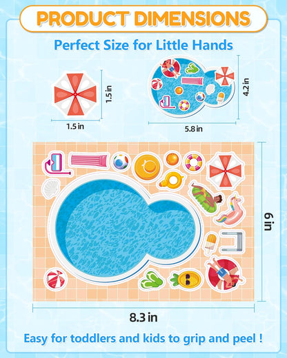 Aowplc 36 Pcs Make-A-Face Sticker Sheets Kids Party Favors Mix and Match Stickers with Dinosaurs, Mermaids, Unicorns, Horses, Farm & Sea Animals for Parties, Birthdays, Classroom Activities & Crafts