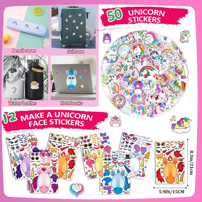 CIRDOTSH Unicorn Party Favors - Kids' Birthday Supplies, Goodie Bags Decorations, Fillers & Toys - Pink