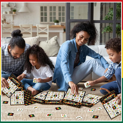 Liliful 35 Pcs Juneteenth Bingo Games for 24 Players Happy Juneteenth Bingo Cards African American Holiday Party Game for 1865 Black Freedom Day Party Supplies (Juneteenth)
