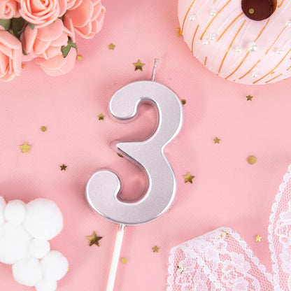 PHD CAKE 2.76 Inch Modern Gold 2 Number Birthday Candles, Gold Number Candles, Cake Number Candles, Party Celebration