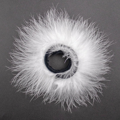 2Pcs Feather Wristbands, 9.65inch Soft Feather Wrist Slap Bracelet Cuffs, Snap Ring, Circle Slap Wrist Decoration Cuffs for Party Decoration