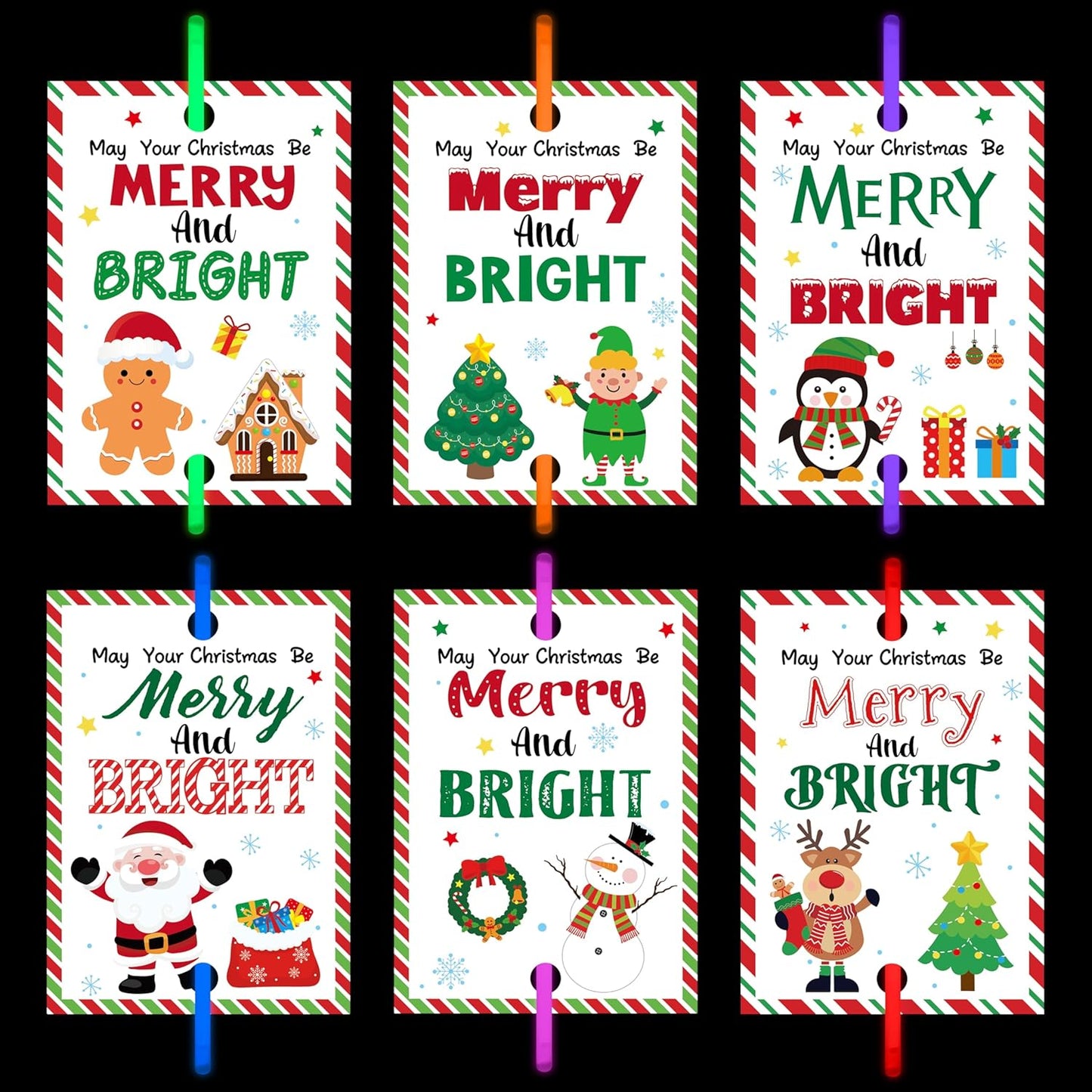 Haooryx Religious Glow Stick Bracelets Bulk - 36 Pack Lamp Bible Verse Glow Stick Bracelet with Gift Card Light up Toy for Kids VBS Sunday School Prizes Church Event Student Reward Birthday Party Gift