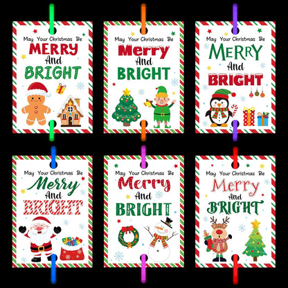 Haooryx Religious Glow Stick Bracelets Bulk - 36 Pack Lamp Bible Verse Glow Stick Bracelet with Gift Card Light up Toy for Kids VBS Sunday School Prizes Church Event Student Reward Birthday Party Gift