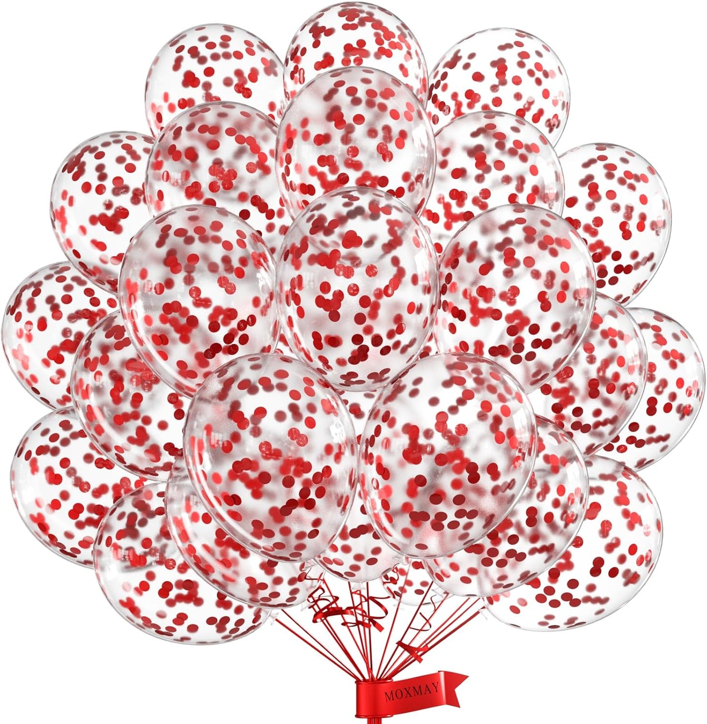Party Balloons 12inch 50 Pcs Latex Confetti Balloons Birthday Balloons Party Decoration Wedding Baby Shower Christmas Party-Confetti Silver