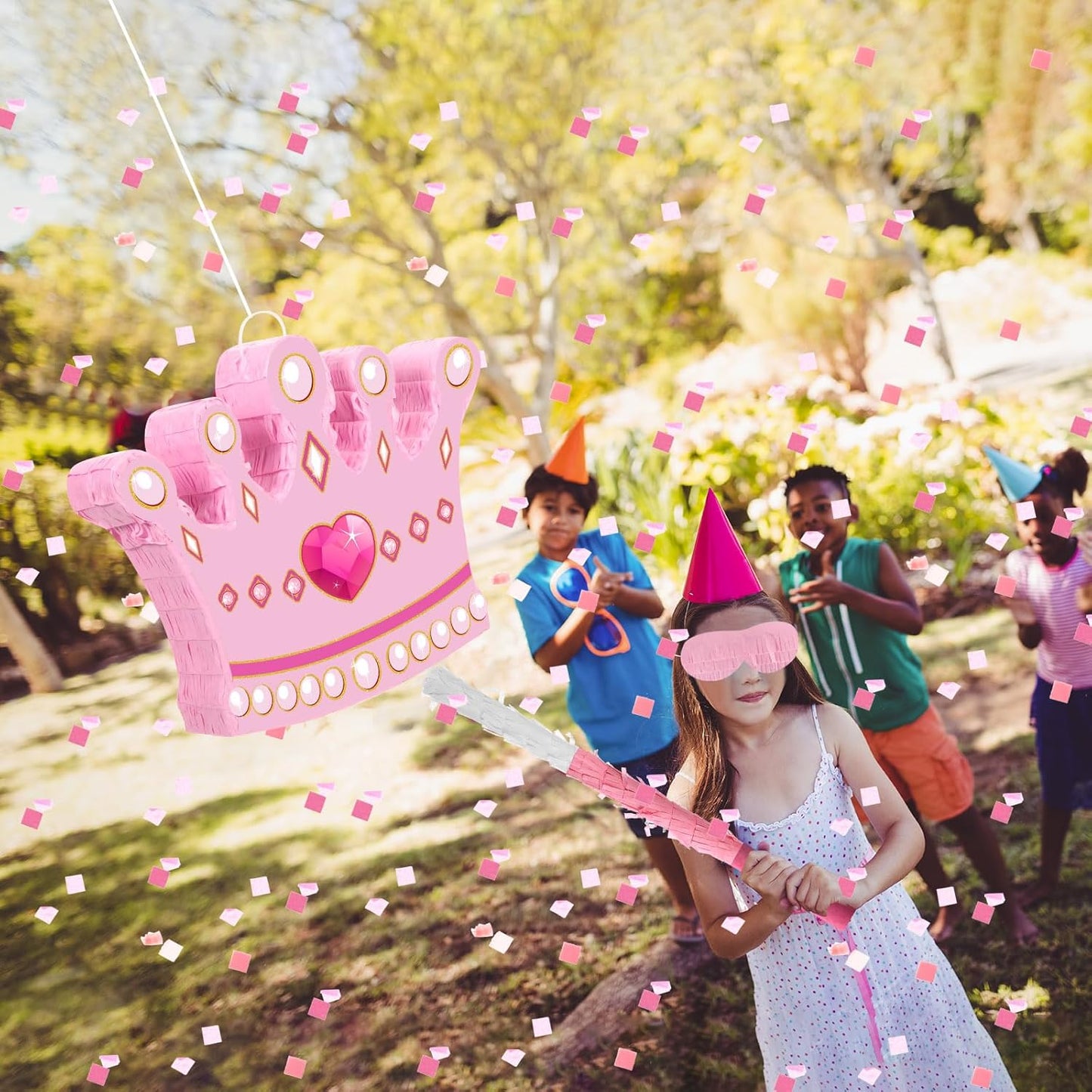 Threan Princess Piñata Fairy Party Decorations Pink Ballet Piñata Ballerina, Birthday Game Set Party Supplies for Girl Princess Theme Baby Shower Butterfly Birthday Supplies Decoration(Fairy)