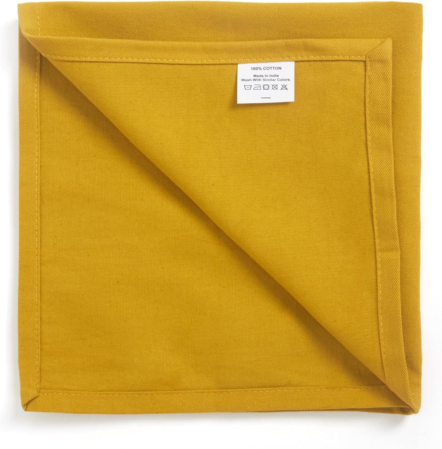 ACCENTHOME Natural Cotton Linen Napkin Set of 12 18x18 inch Dinner Napkins - Washable Soft Premium Hotel Quality Reusable Hemmed Edges Napkins Perfect Table Linens for Family Dinners, Weddings