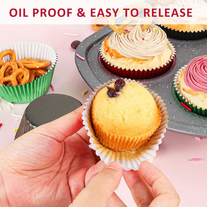 Caperci Standard Cupcake Liners Gold Foil Muffin Baking Cups 150-Pack - Premium Greaseproof & Sturdy Cupcake Papers