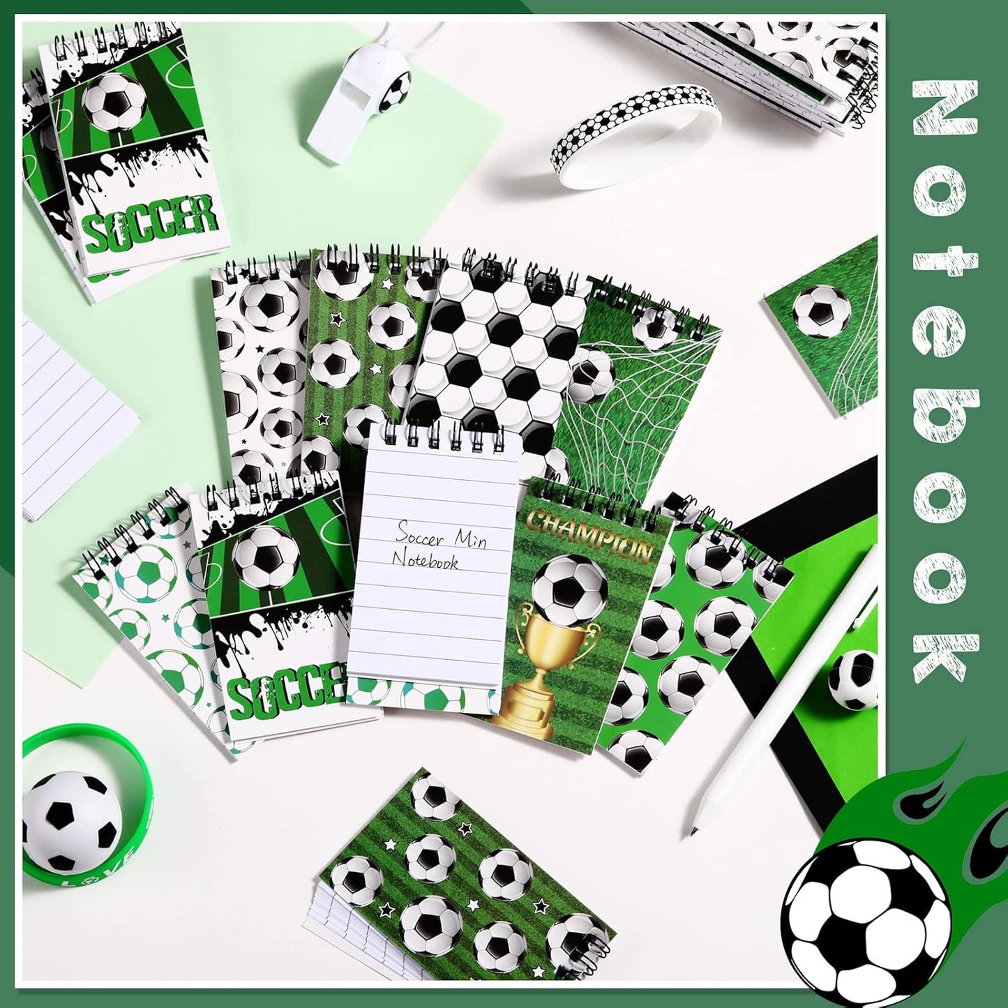 Faccito 32 Pcs Mini Notepads Sports Basketball Baseball Football Soccer Party Supplies Goodie Bag Stuffers Notepads Spiral Mini Notebooks for Reward(Baseball)
