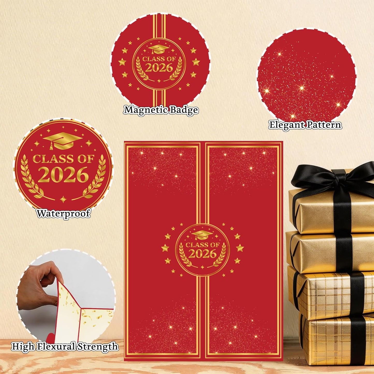 Graduation Decorations 2026 - Graduation Guest Book for Class of 2026, Signature Board Sign for High School & College Graduation Party Decor