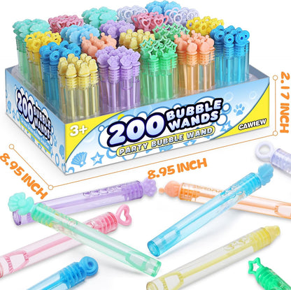 Bubble Party Favors for Kid, 30 Pack Mini Bubbles Bulk with Gift Box, Pastel Bubble Wand Sticks Toy for Party Supplies, Birthday, Wedding Decorations, Goody Bag Fillers Stuffers, Carnival Prizes