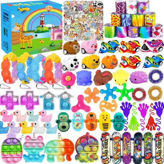 157 Pack Party Favors for Kids 8-12 4-8, Classroom Prizes, Birthday Gifts, Fidget Toys Bulk, Treasure Box Toys for Classroom, Easter Egg Fillers, Pinata Filler, Goodie Bags Stuffers for Kids