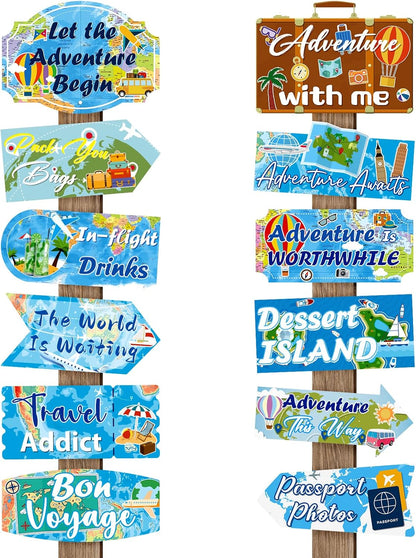 24 Pieces Retirement Decorations Retirement Party Directional Sign Retired Welcome Signs for Adults Retirement Themed Party Decorations Birthday Party Supplies