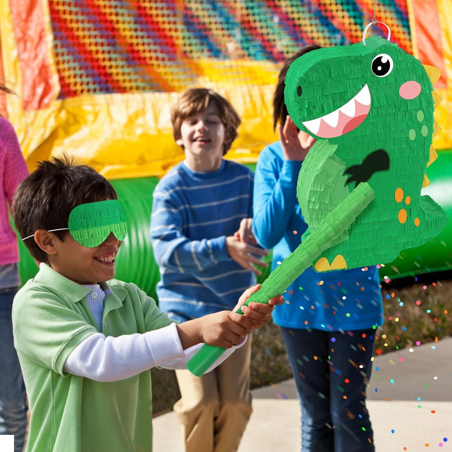 Hooqict Mexican Pinata with Blindfold and Bat Stick Party Pinata for Fiesta Carnival Cinco de Mayo Decorations Kids Adults Mexican Party Games Birthday Party Supplies