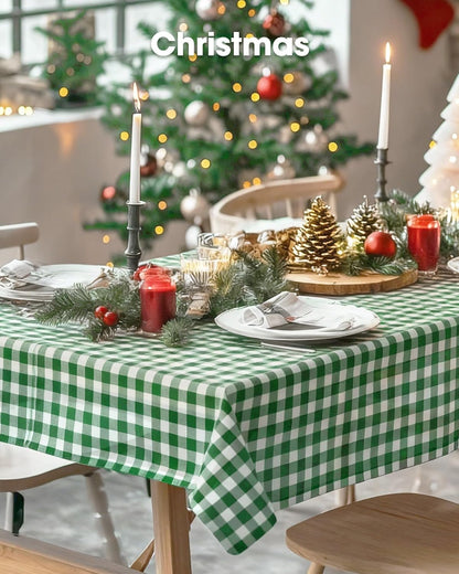 Pureegg Plastic Table Cloth 10 Pack, 54 x 108 Inch Disposable Table Cloths for Party, Picnic and Wedding, Rectangle, White - Colors B