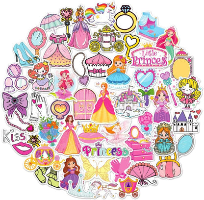 QTL Neon Stickers for Teens & Students Prizes, Waterproof Vinyl Party Favor Stickers, School Rewards, Water Bottle and Laptop, 50PCS - Colors A