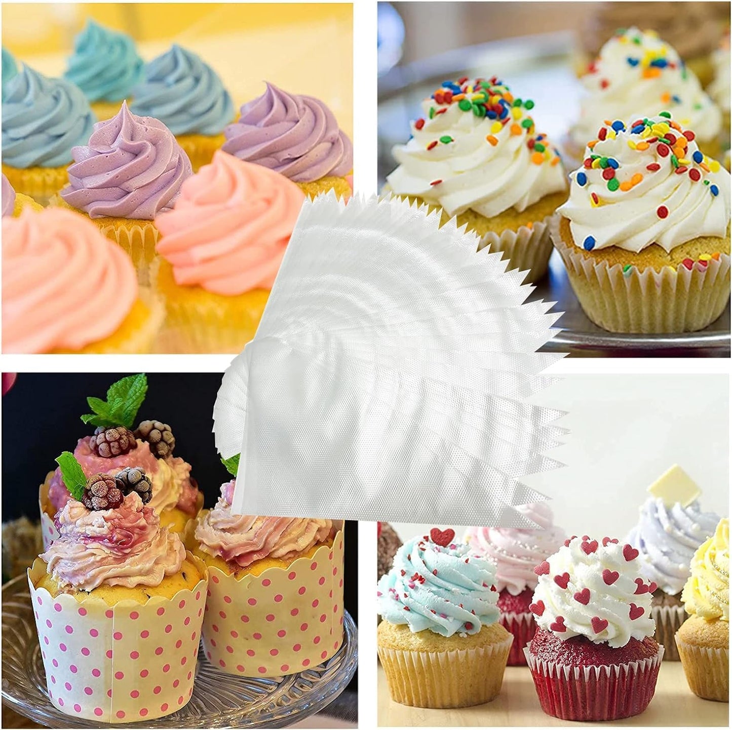 Disposable Small Piping Bags 8 inch, Extra Durable Mini Piping Bags, 100 Anti Burst Pastry Icing Bags -for Cream Frosting, Cake & Dessert Decorations