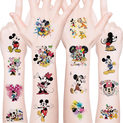 20Sheets Mickey Mouse Temporary Tattoos Birthday Themed Party Supplies Decoration Favors Cartoon Cute Sticker for Teens Home Activity Prizes Carnival Christmas Rewards (Mickey)