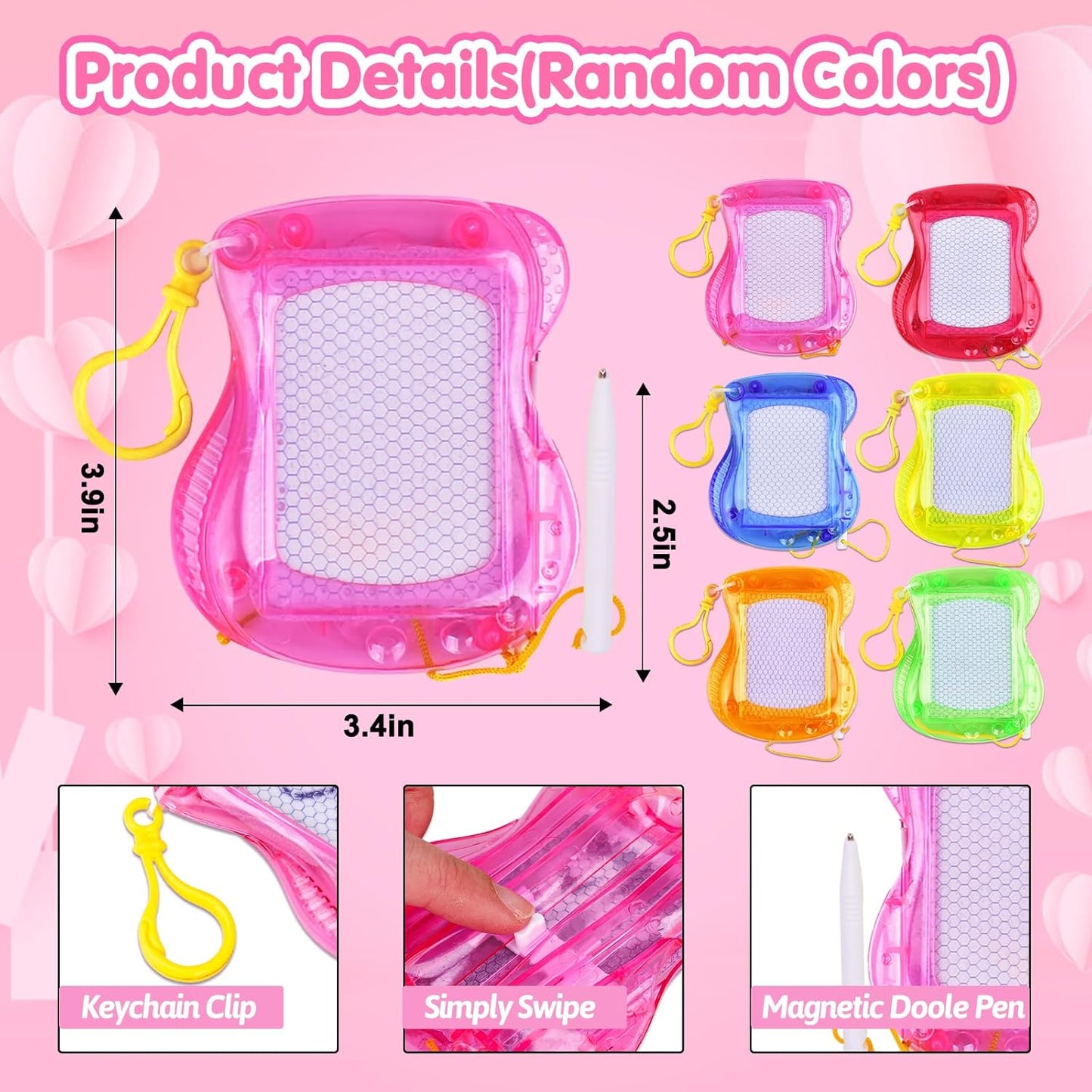 16PCS Mini Magnetic Drawing Board Party Favors Bulk for Kids 4-8 8-12 Birthday Summer Goodie Treat Bag Stuffers Classroom Treasure Chest Carnival Prizes Box Toys Pinata Filler End of Year Student Gift