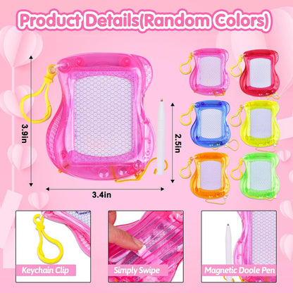 16PCS Mini Magnetic Drawing Board Party Favors Bulk for Kids 4-8 8-12 Birthday Summer Goodie Treat Bag Stuffers Classroom Treasure Chest Carnival Prizes Box Toys Pinata Filler End of Year Student Gift