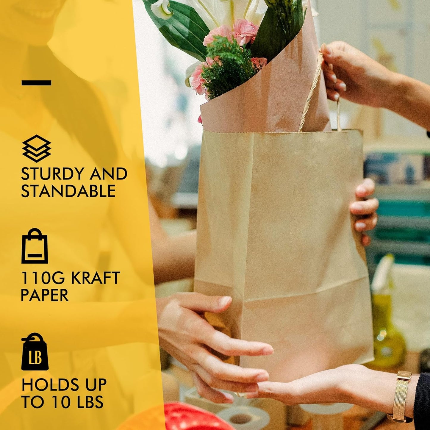 RACETOP 32 Pack Small Paper Gift Bags with Handles, 5.8"×3.2"×8.25" Kraft Paper Party Favor Bags Bulk for Kids Birthday, Baby Shower, Crafts, Wedding, Party Supplies (8 Colors)