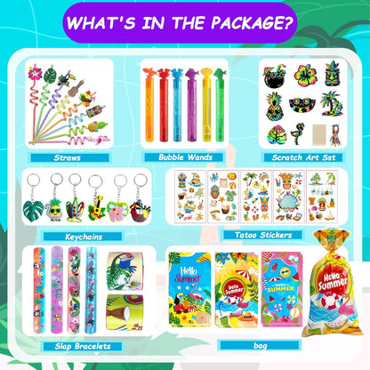ANPHILE 12 Pack Hawaiian Luau Party Favors, Tropical Luau Party Favors Pinata Filler Goody Bag Stuffer for Summer Pool Beach Party