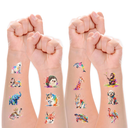 Tattoos for Kids, 350+ Mixed Styles (37 Sheets) Temporary Tattoos Stickers Set Gift for Girls and Boys, Space Dinosaur Animals Butterfly Tattoos for Kids Birthday Party Supplies