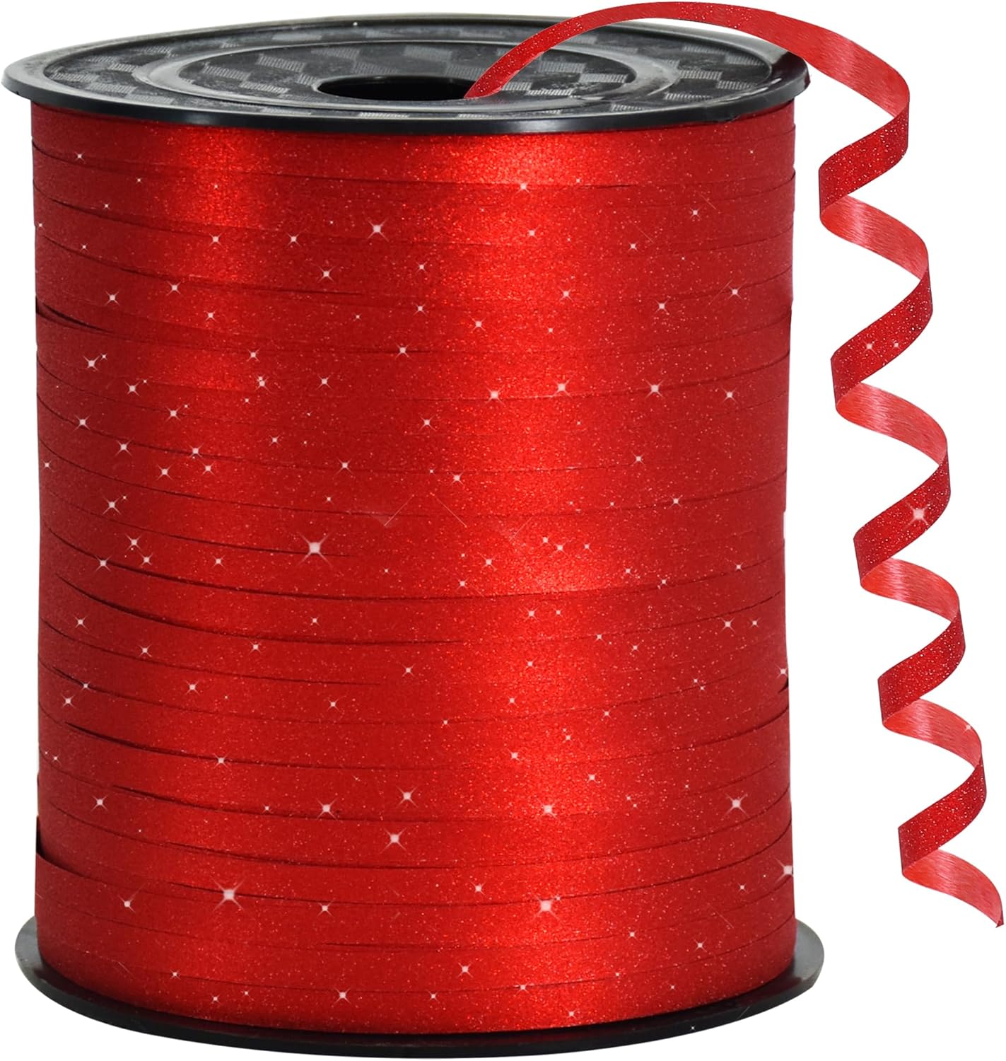 BEISHIDA 500 Yards Red Ribbon Crimped Curling, Balloon String Shiny Metallic Roll for Gift Wrapping Ribbon for Birthday Valentines Day Wedding Mother's Day Party Decorations