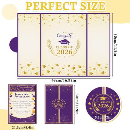 Graduation Decorations 2026 - Graduation Guest Book for Class of 2026, Signature Board Sign for High School & College Graduation Party Decor