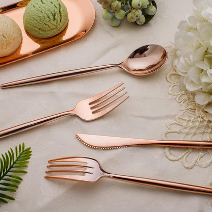 SUT 150Pcs Silver Plastic Silverware, Silver Disposable Cutlery, Heavy Duty Disposable Silverware, Plastic Utensils Include 50 Plastic Forks, 50 Plastic Spoons, 50 Plastic Knives