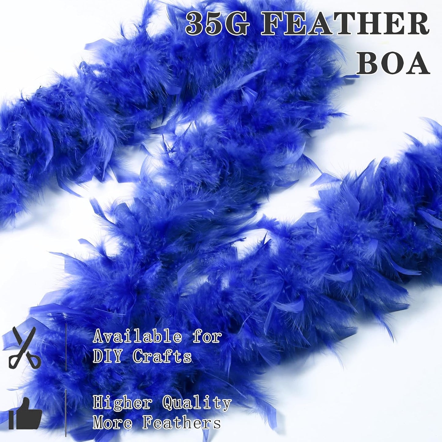 SOGUGOM Red 35g Feather Boas - 2 Yards Boa Feathers for Party, Wedding, Centerpieces, Concert, Costume and Christmas Tree(Red)