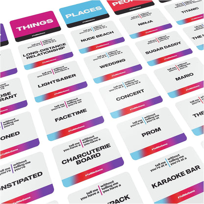 Spin Master Games, Tell Me Without Telling Me, 2025 Edition with New Cards, The Viral Adult Party Game for Friendsgiving, Adult Card Game, 4+ Players, for Ages 18 & Up