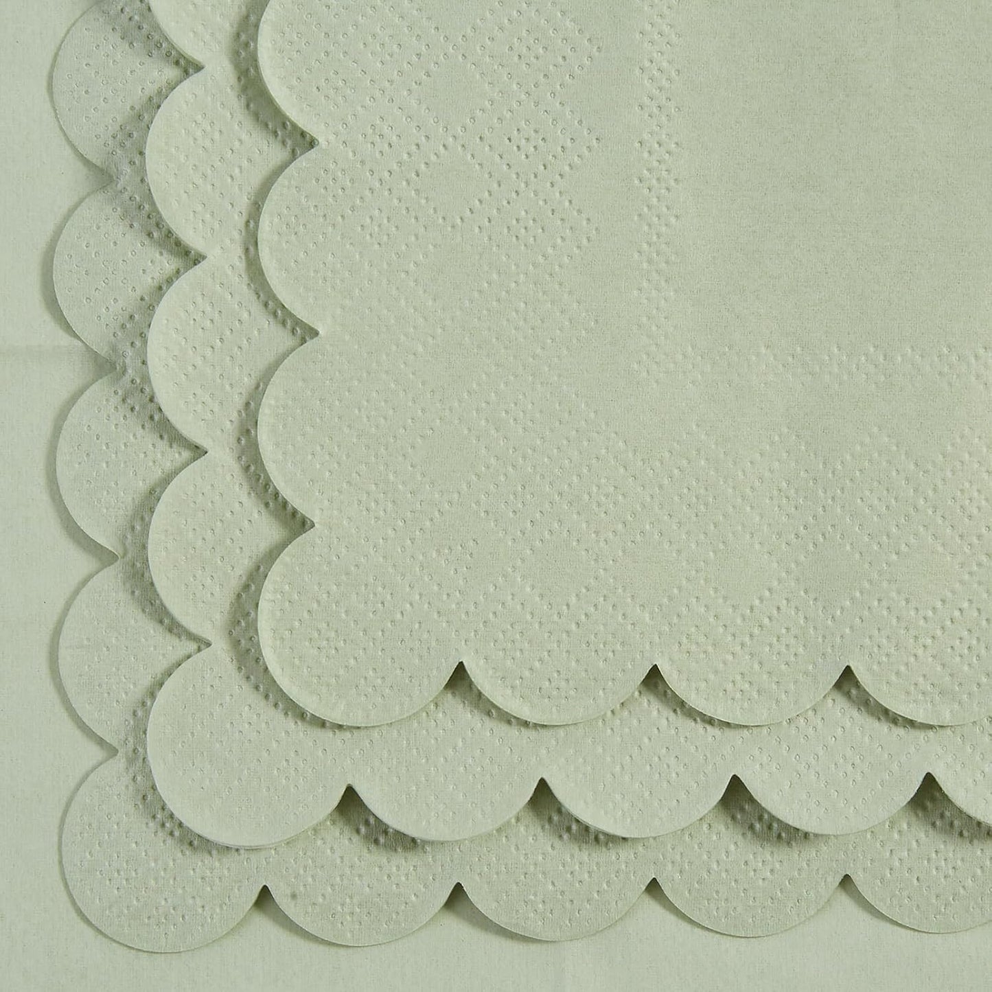 100 Pack Cocktail Napkin 2-Ply Scalloped Edged Dessert Napkins Folded 5 x 5 Inches Disposable Napkins for Dinner Wedding Birthday Party Bridal Anniversary Reception Event (Pink)