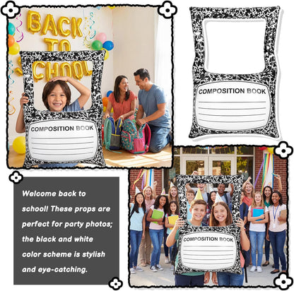 Back to School Decorations Inflatable Balloons Photo Booth Props Frame 40'' Apple Photo Props Pencil Selfie Frame Welcome First Day of School Picture Selfie for Party Decoration(Apple)