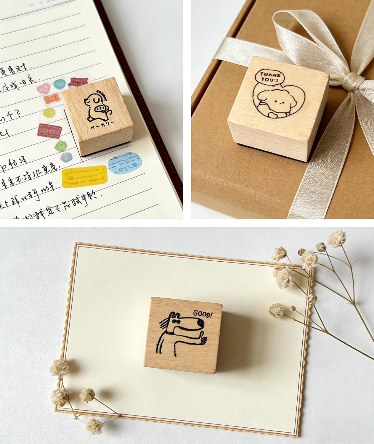 25pcs Mood Expression Wooden Rubber Stamps Kit, Cute Small Emoticon Theme Stamps for Decorative Diary Planner DIY Craft Scrapbook Card Making Letters Journal