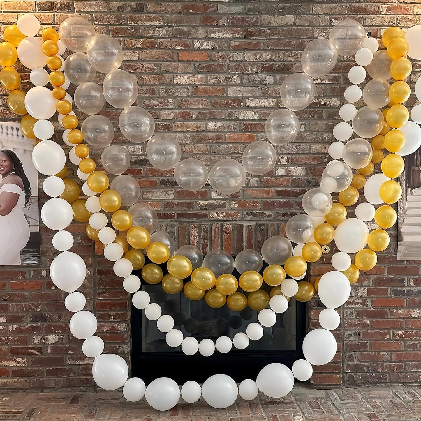 Gold Quick Link Balloons, 60PCS Linking for Balloon Wall Arch Chains, 6inch Linkable for Wedding Birthday Baby Shower Engagement Graduation Party Decorations
