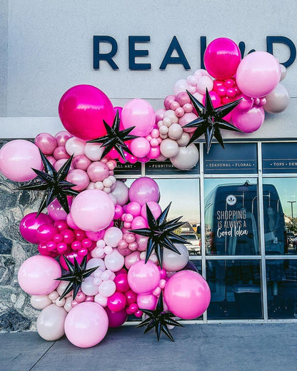 Bezente Pink Balloons Set,60pcs 12 inch Metallic Pearl Pink, Hot & Pastel Pink Latex Balloons Kit for Birthday,Wedding,Baby Shower,Princess Theme Party Decorations
