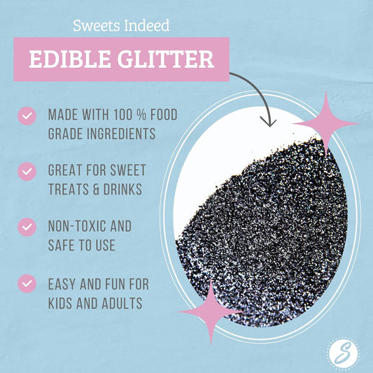 Sweets Indeed Edible Glitter, Perfect for Drinks, Cocktails, Beverages & Cake Decorating, Dessert Cake Topper, 4 grams (Gold 4g)