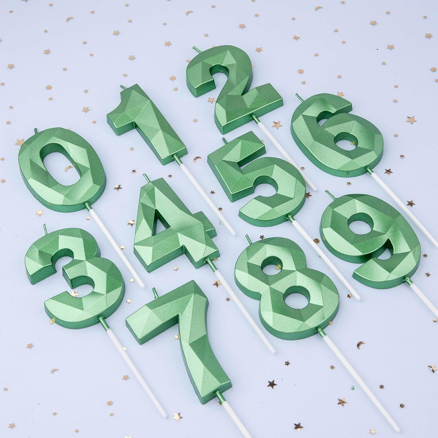 PHD CAKE 2.76 Inch Crystal Black 9 Number Birthday Candles, Black Number Candles, Cake Number Candles, Party Celebration