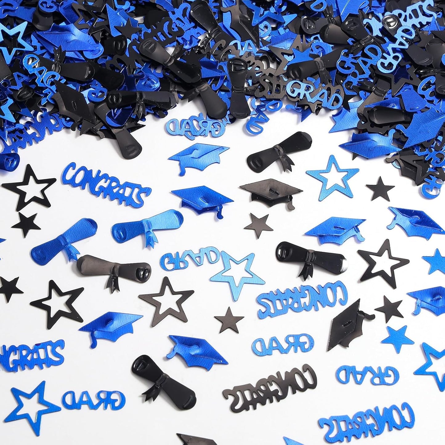 Gold and Black Graduation Confetti 2026, 1000 Pcs Congrats Grad Confetti Class of 2026 Party Table Centerpiece for 2026 Graduation Party Decorations