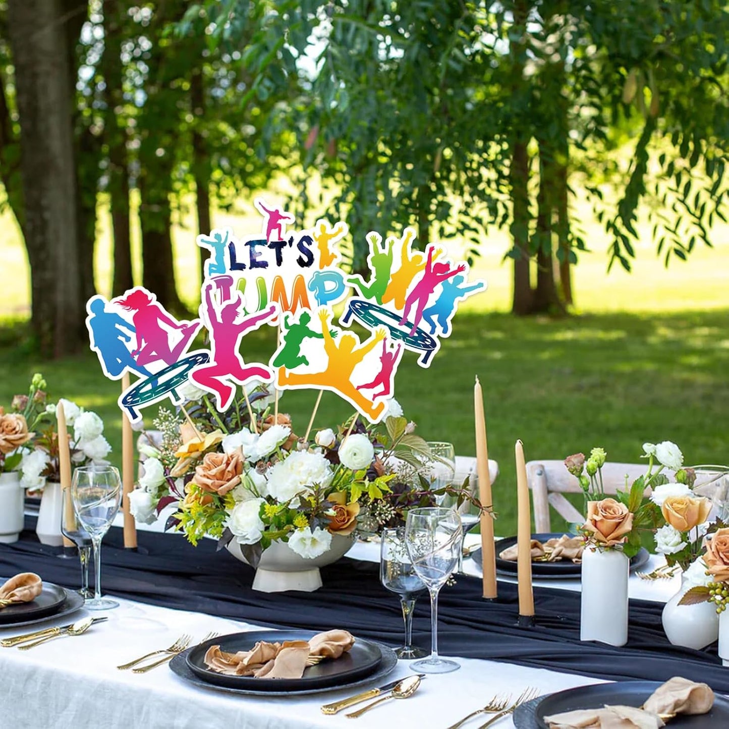 Beautiful Butterfly Centerpiece Sticks - Floral Baby Shower or Birthday Table Toppers - Butterfly Themed Gender Reveal Bridal Shower Party Decoration- Set of 15