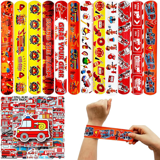 CZWXOXO 74 Pcs Racing Theme Party Favors 24 Pcs Slap Bracelets 50 Pcs Stickers Racing Birthday Party Decorations，Classroom Rewards Supplies